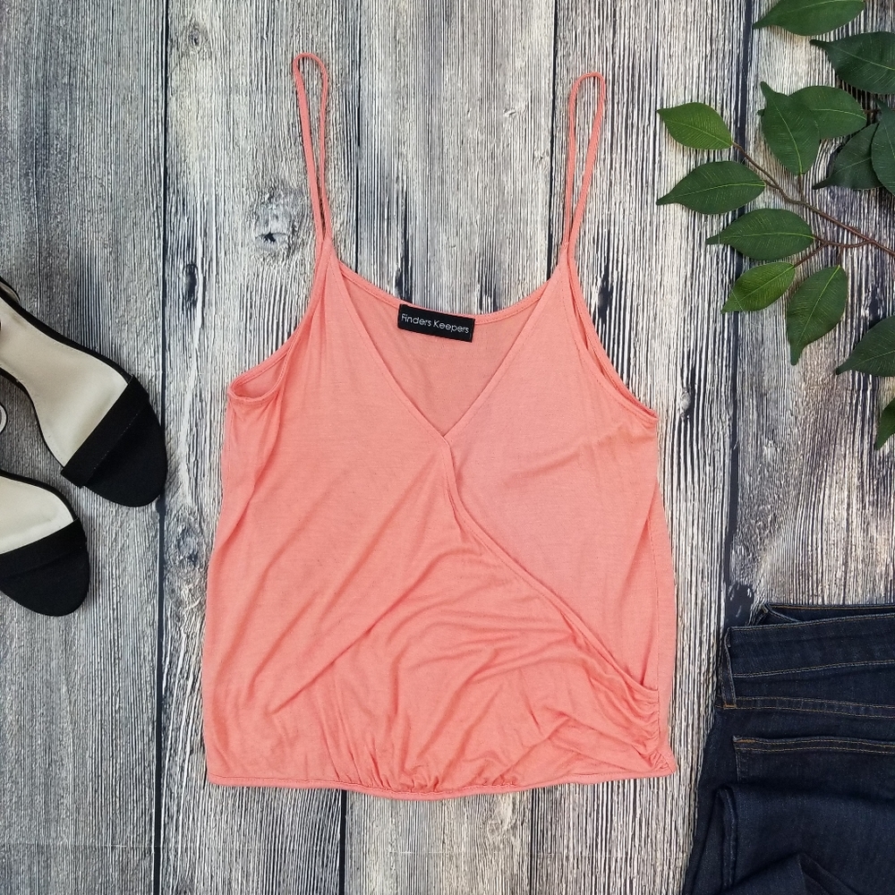 Finders Keepers Coral Wrap Cami Tank Top
